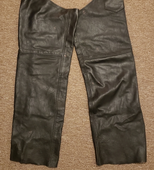 ******Sold******        Blaack Genuine Leather Chaps - Picture 3 of 15